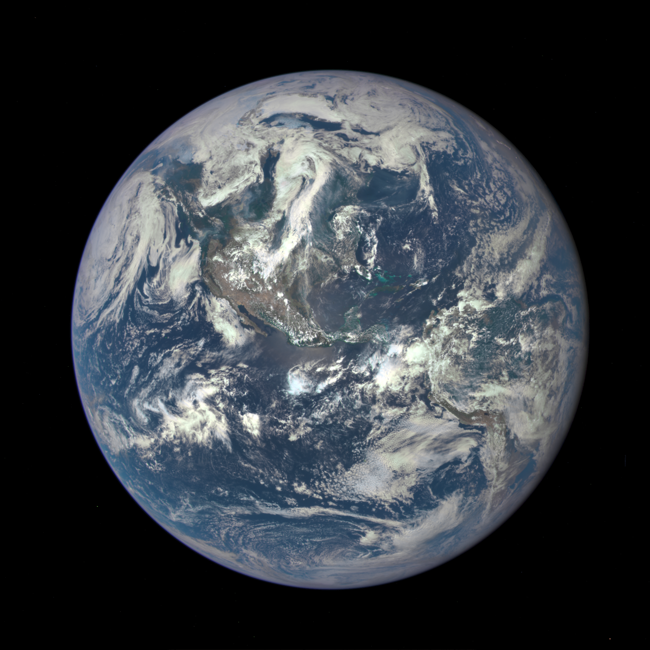 Sunlit Earth photographed by NASA’s EPIC camera